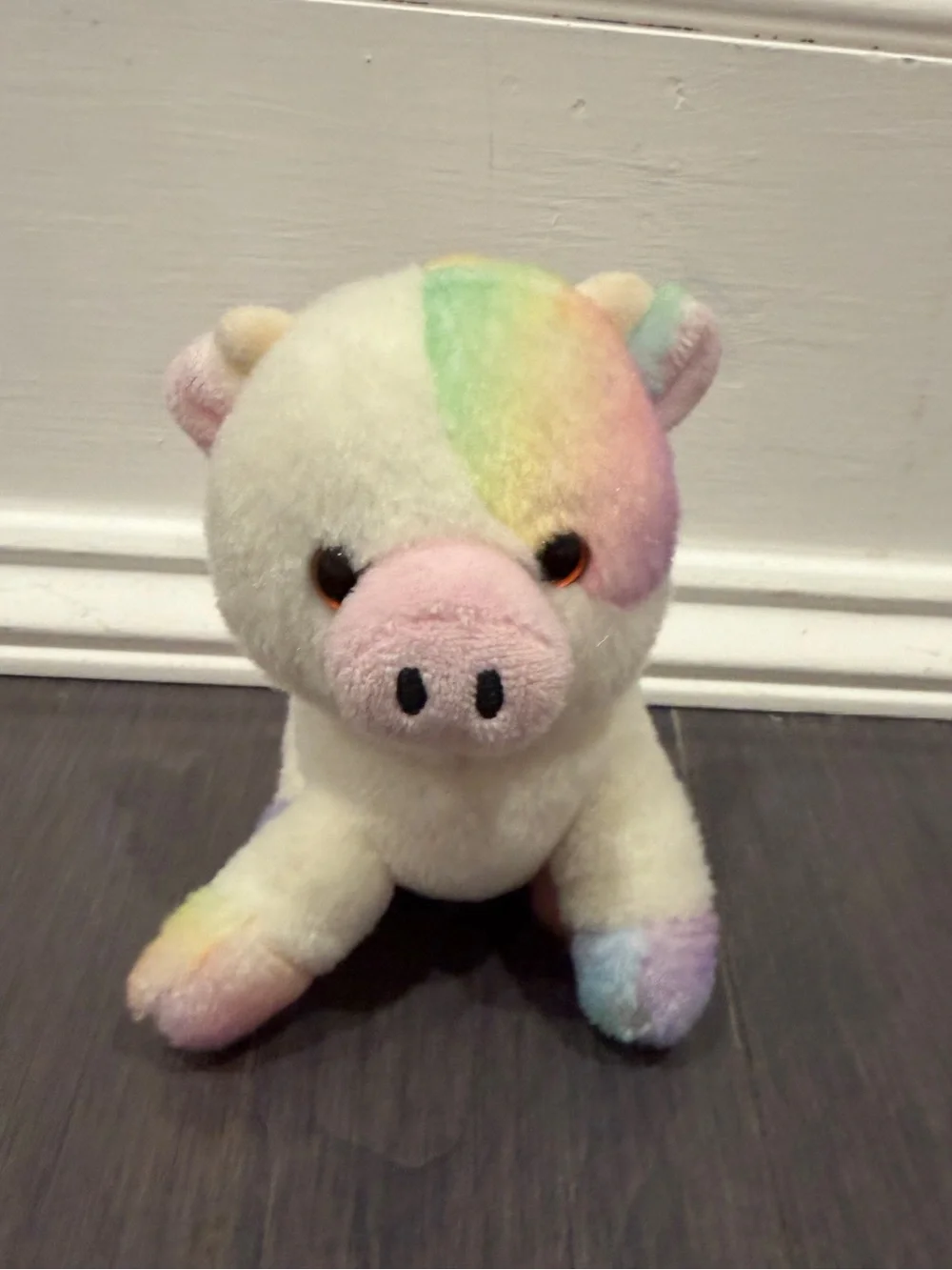 NWOT 5” in Pettoties Pets Plush Rainbow-Accent Pig Stuffed Animal Plush Toy